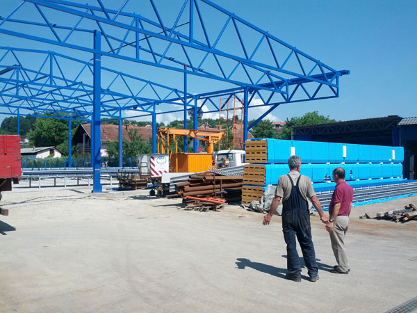 Metal construction of the new hall of the company Tri Best Banja Luka